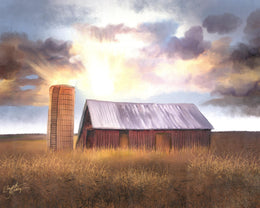 Sunset Farm By Elizabeth Medley (Small) Giclee Canvas