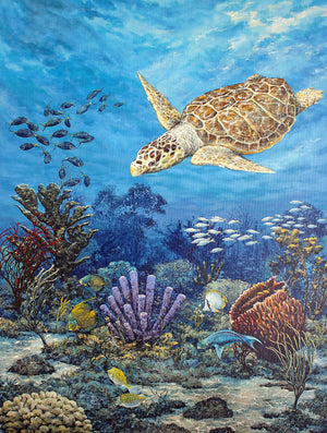 Copperhead Turtle By James Harris (Small) Giclee Canvas