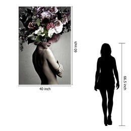Temp Glass W/Foil - Woman Side Floral Tempered Glass