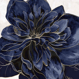 Temp Glass W/Foil - Blue Flower 2 Tempered Glass
