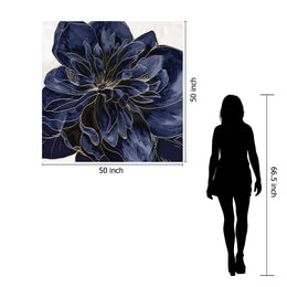 Temp Glass W/Foil - Blue Flower 2 Tempered Glass