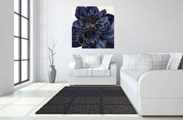 Temp Glass W/Foil - Blue Flower 2 Tempered Glass