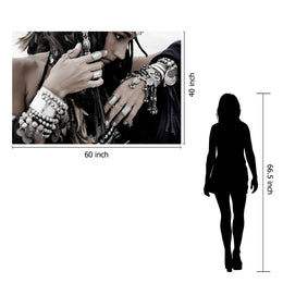 Temp Glass W/Foil - Woman With Jewelry Tempered Glass