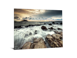 Temp Glass W/Foil - Ocean Against Rocks Tempered Glass