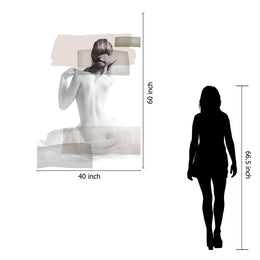 Temp Glass W/Foil - Abstract Woman Back Tempered Glass