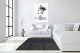 Temp Glass W/Foil - Abstract Woman Side Profile Tempered Glass