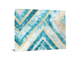 Temp Glass W/Foil - Abstract Chevron Tempered Glass
