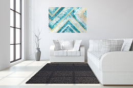 Temp Glass W/Foil - Abstract Chevron Tempered Glass