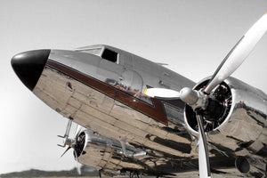 Temp Glass W/Foil - Chrome Airplane Tempered Glass