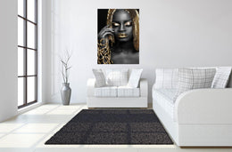 Temp Glass W/Foil - Woman Gold Hair Tempered Glass