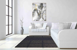 Temp Glass W/Foil - Grey/White/Gold Abstract 2 Tempered Glass