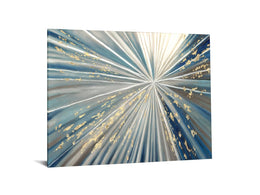 Temp Glass W/Foil - Starbust Blue/Gold/White Tempered Glass