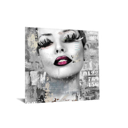 Temp Glass W/Foil - Abstract Lashes Tempered Glass
