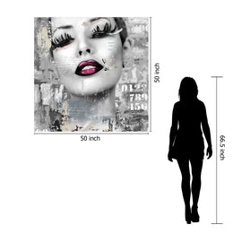 Temp Glass W/Foil - Abstract Lashes Tempered Glass