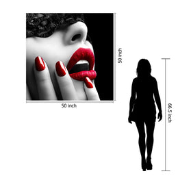 Temp Glass W/Foil - Lace Lips Nails Tempered Glass