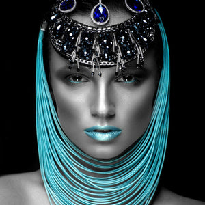 Temp Glass W/Foil - Woman Of Turquoise Tempered Glass