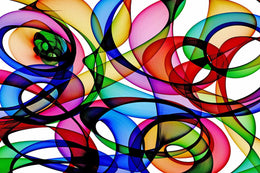 Temp Glass W/Foil - Abstract Circles Tempered Glass