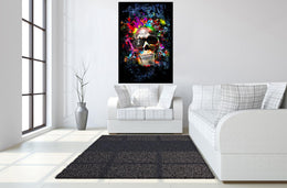 Temp Glass W/Foil -Color Me Skull Tempered Glass