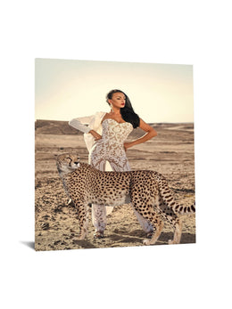 Temp Glass W/Foil -Cheetah Girl Tempered Glass