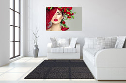 Tempered Glass W/Foil & Rhinestones -Rose Vail Tempered Glass