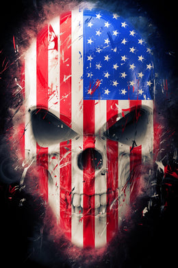 Temp Glass W/ Foil - American Skull Tempered Glass