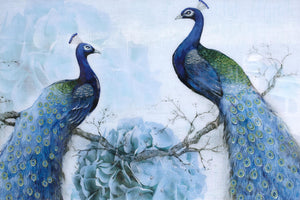 Temp Glass W/ Foil & Rhinestones - Peacocks Tempered Glass