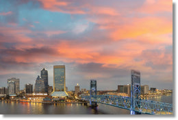 Temp Glass W/ Foil - Jacksonville Skyline Tempered Glass