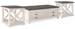 Dorrinson Coffee Table with 2 End Tables