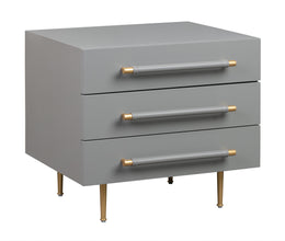 Trident Grey Nightstand - UK