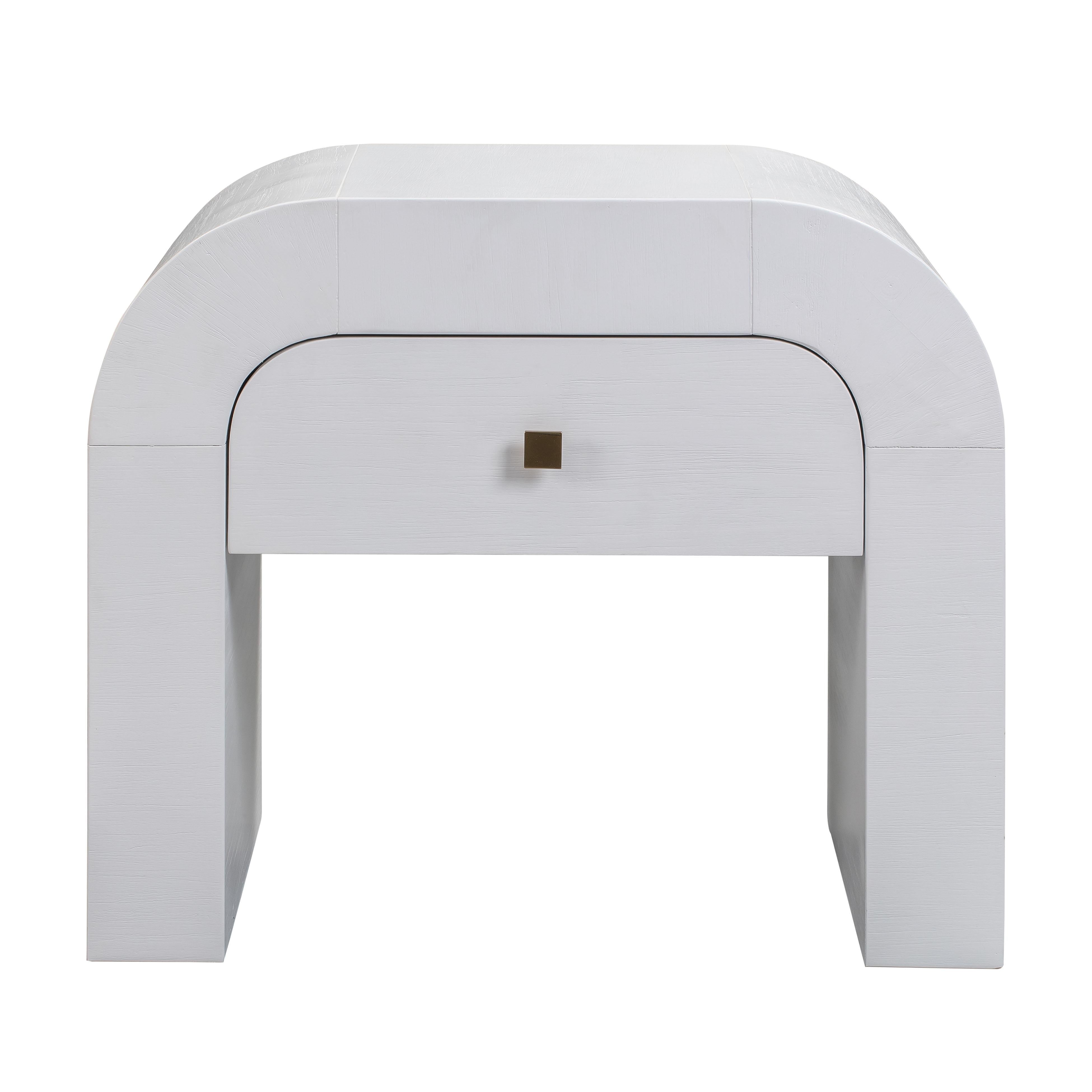 Hump White Nightstand