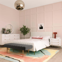 Trident White Nightstand - UK