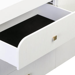 Hump 6 Drawer White Dresser - UK