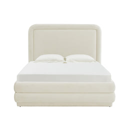 Briella Cream Velvet Bed in Queen