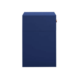 Suzie Navy & Rattan Nightstand - UK