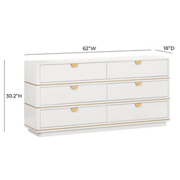 Julieta Cream 6 Drawer Dresser
