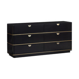 Julieta Black 6 Drawer Dresser