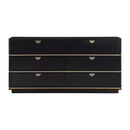 Julieta Black 6 Drawer Dresser