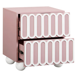 Tori Motif Mauve Nightstand - UK