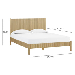 Tyla Natural Wood Queen Bed