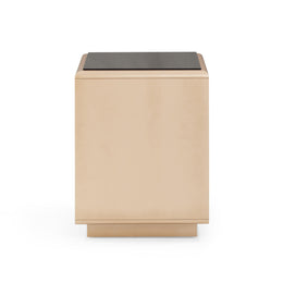 Martha Taupe Mirrored Nightstand
