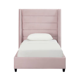 Koah Blush Velvet Bed in Twin