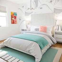 Arabelle White Velvet Bed in UK Super King