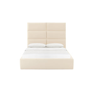 Eliana Cream Velvet King Bed