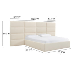 Eliana Cream Boucle Queen Wings (Set of 2)