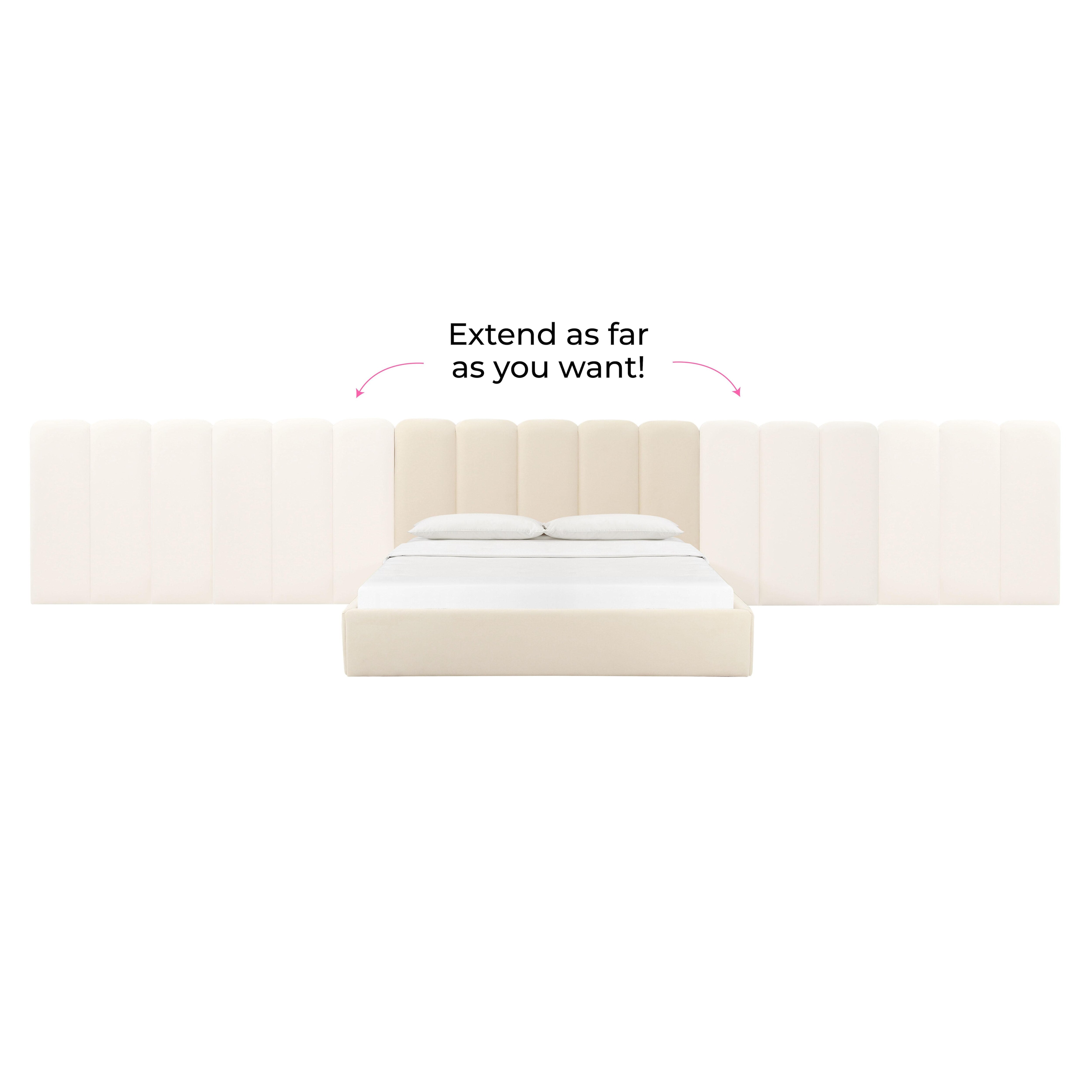 Palani Cream Velvet Wings - Queen or King (Set of 2)