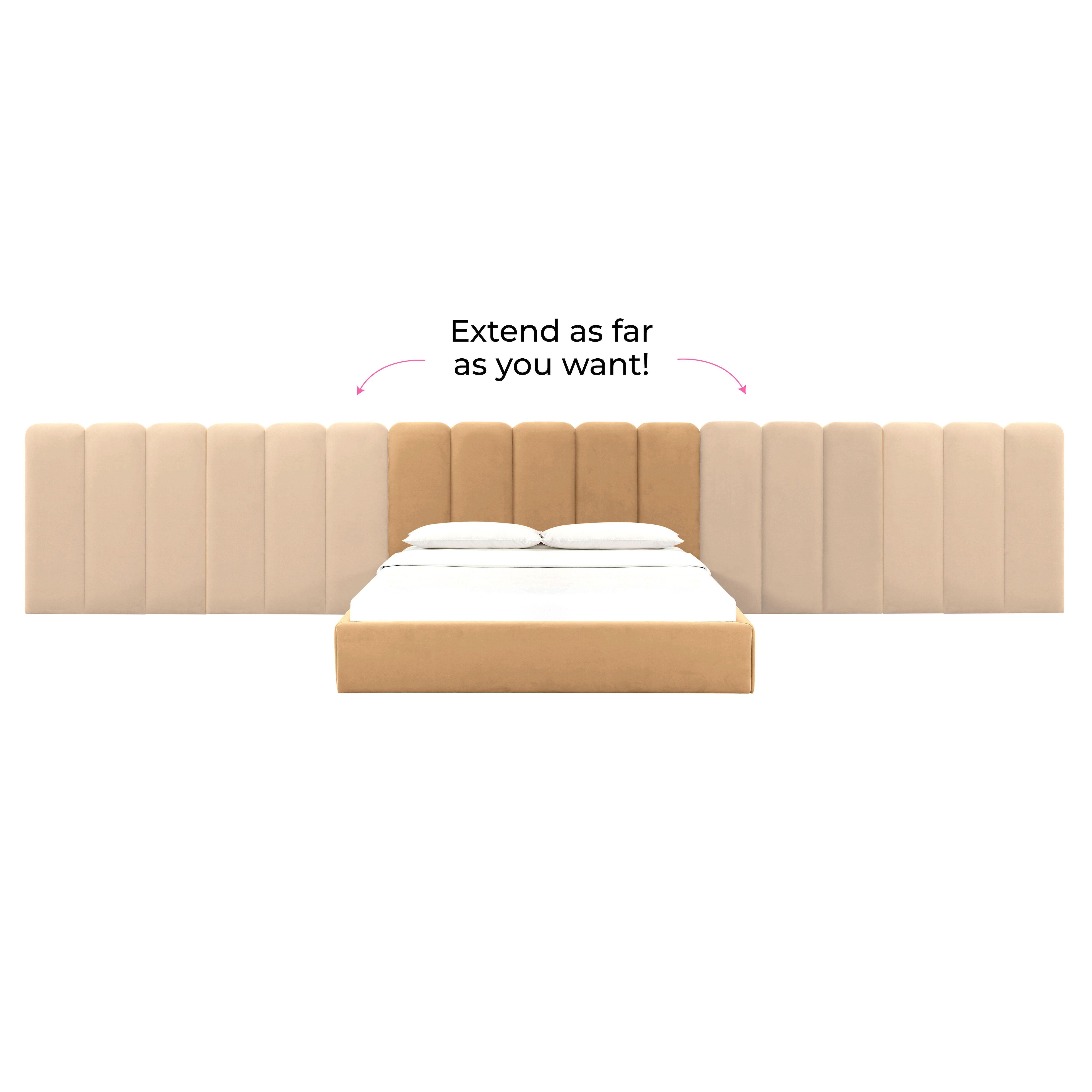 Palani Honey Velvet King Bed