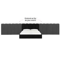 Palani Black Velvet King Bed