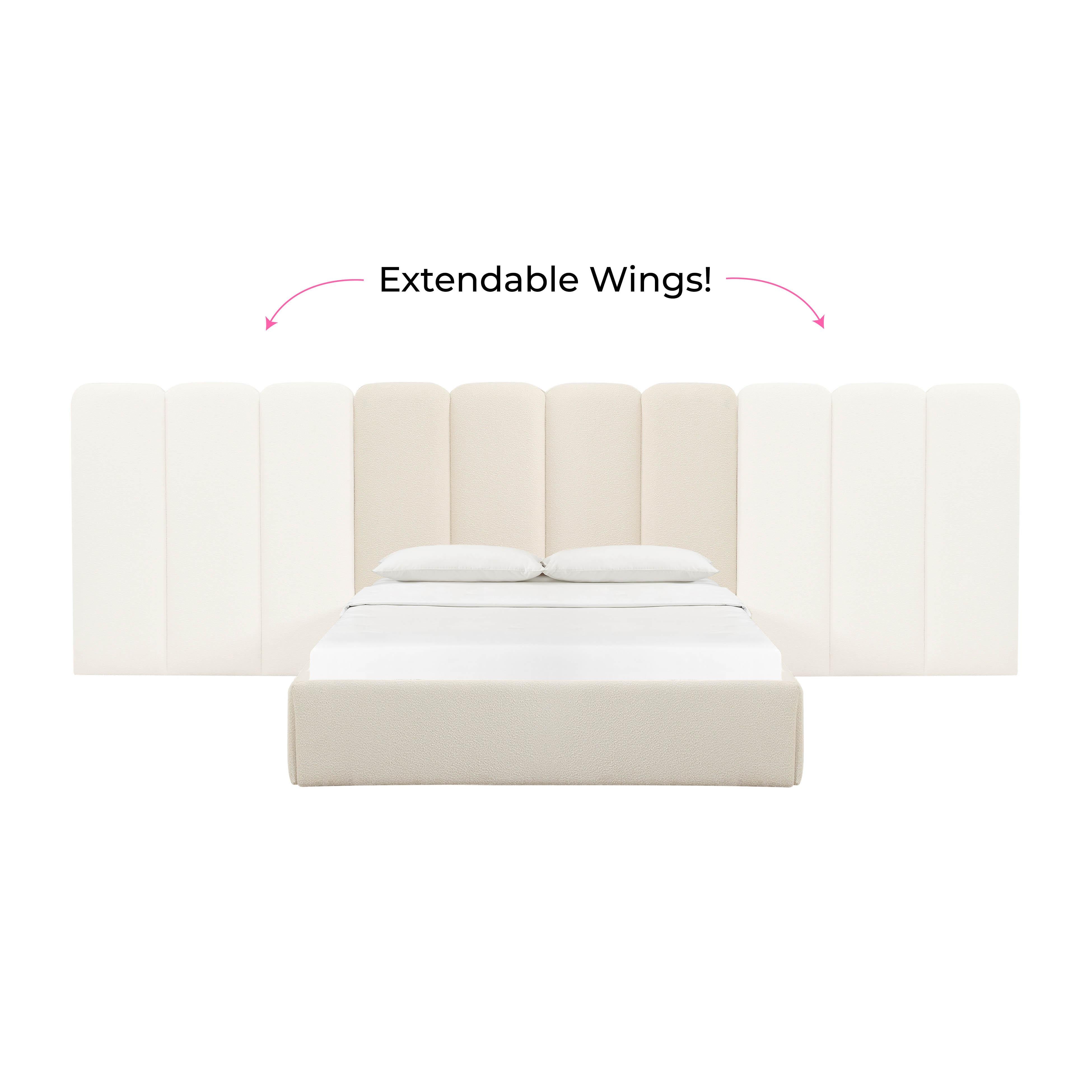Palani Cream Boucle King Bed