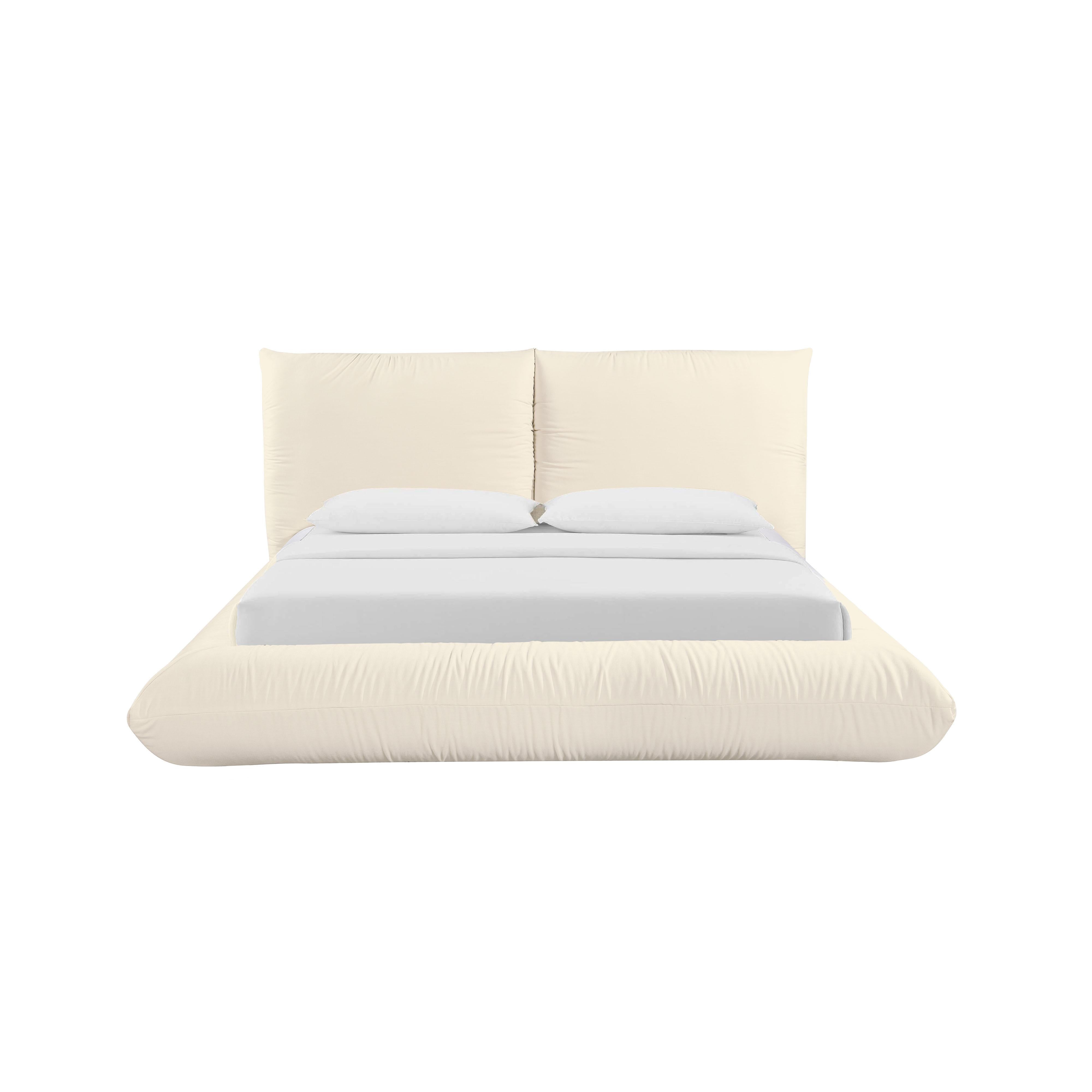 Romp Cream 100% Recycled Linen UK King Bed