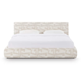 Isla Cream Jacquard Pattern King Bed